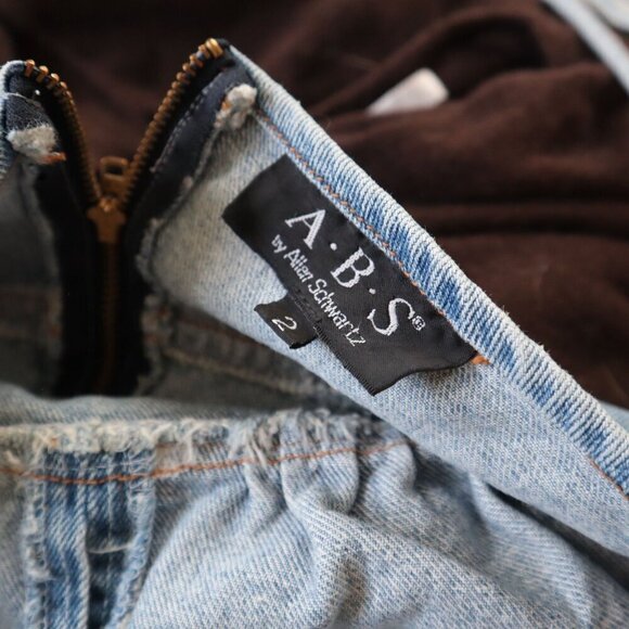 ABS Denim Mini Dress and Matching Bandana Size 2 - Picture 7 of 7